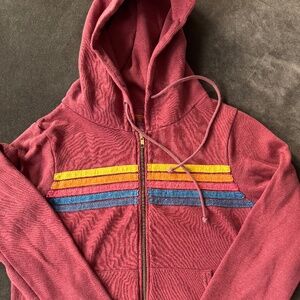 AVIATOR NATION 5 STRIPE ZIP HOODIE